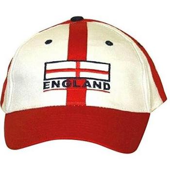 Inglaterra béisbol casquillo rojo blanco con correa ajustable