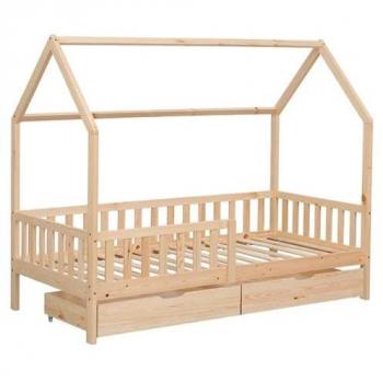 Cama cabaña infantil de madera con cajones 190x90cm Marceau