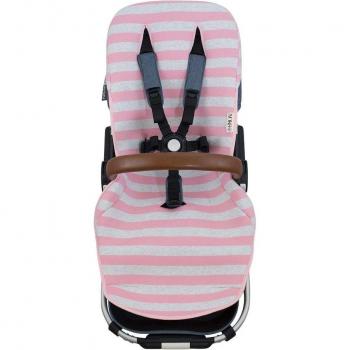 Colchoneta Jyoko para Silla Bugaboo Donkey de Algodón Orgánico y Transpirable en color Pink Island