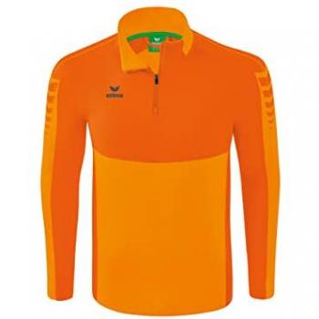Sudadera Erima Six Wings Training con Media Cremallera, Color Naranja, Talla L