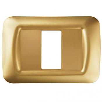 Placa de 1 Posición Oro Antiguo Sistema Superior Gewiss GW22661