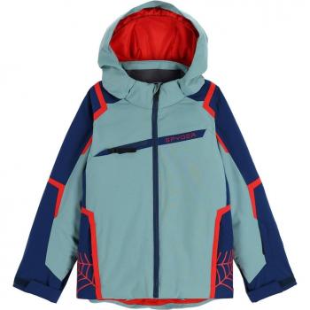 Chaqueta de esquí infantil Spyder Challenger PrimaLoft Black ECO gris azul 18