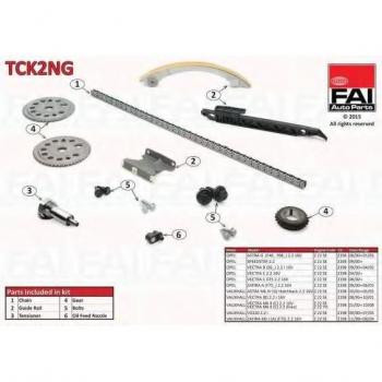 Kit de cadena de distribución FAI AutoParts TCK2NG - Incluye cadena de distribución, tensores, guías y todos los componentes necesarios para la instalación