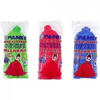 PAMEX - Fregona Microfibra Ballarina Tricolor - Caja de 24 Unidades