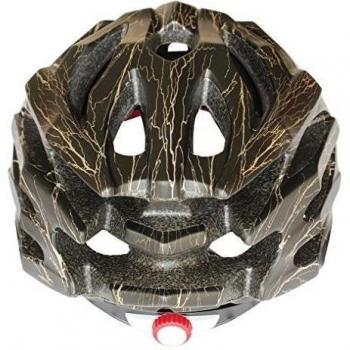 Luna Deportes camino de MTB Casco de Ciclista 27 Vents adulto Ligera Cascos CE EN1078 aprobaciones PC + EPS Negro Con Oro venas ajustable