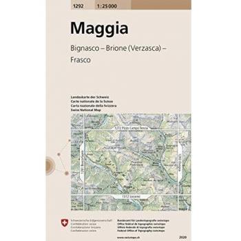 Mapa Topográfico 1292 Maggia 1:25.000 - Excursionista y Senderismo
