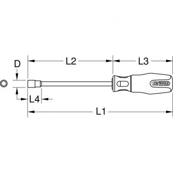 Destornillador KS Tools ERGOTORQUEplus para tuercas, 7mm, modelo 159.1205