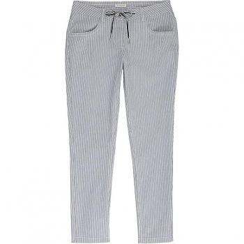 Pantalón pitillo de mujer a rayas con cordón de ajuste