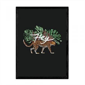Póster Motivacional 'Hey' Ilustrado - Lámina de Decoración Sin Marco A4 con Mensajes Felices y Energizantes