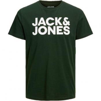 Camiseta Textil Lifestyle Jack & Jones modelo 12151955-Mountain View para hombre en color verde con logo corporativo