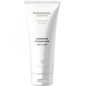 MÁDARA Organic Skincare | Infusion Blanc Supreme Hydration Body Lotion - 200ml, Lightweight moisture-boosting formula, With softening oat extract, Hydrating, Rejuvinating, Vegan, Ecocert certified