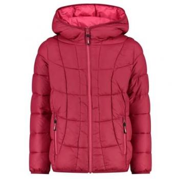 CMP Kids Insulated Jacket with Fixed Hood - Unisex - Dark Red - Size 152