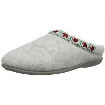 Lotus Lilwen - Zapatillas de casa de sintético mujer, color gris, talla 35