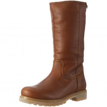 Panama Jack Women's Boots Bambina B11 Brown Leather with Synthetic Fur Lining Size 37