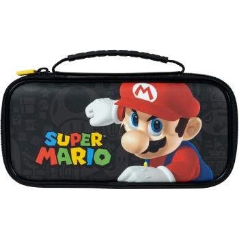 Funda protectora rígida NACON NNS533 para consola portátil Nintendo Switch - Modelo Super Mario, Color Negro