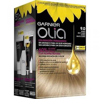 Garnier Olia - Coloración Permanente sin Amoniaco, con Aceites Florales de Origen Natural - Tono 9.0 Rubio Muy Claro