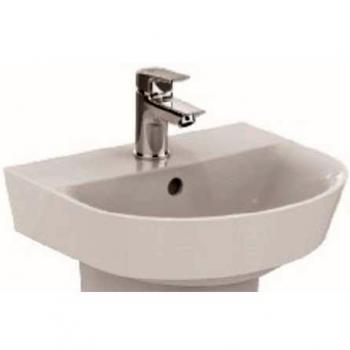 Lavabo Ideal Standard CONNECT AIR Arc 400 x 350 x 150 mm, blanco, con orificio para grifería y desagüe