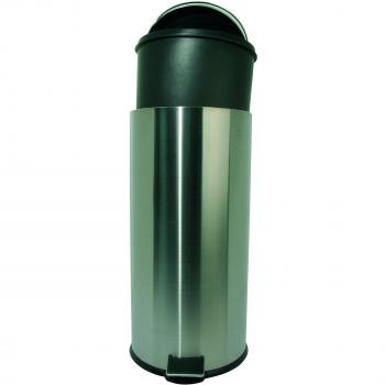 MSV 30 L Cubo DE Basura con Pedal INOX 30L, Acero Inoxidable, Gris Satinado, 29.3 cm