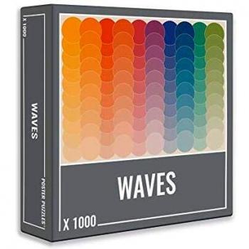Cloudberries Waves - Rompecabezas retro de color pastel para adultos