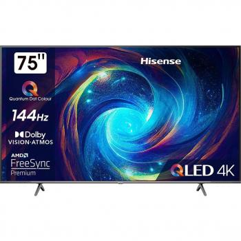 Hisense 75E7KQ PRO Televisor QLED 189 cm (75) UHD 4K Smart TV Wifi Gris con Inteligencia Artificial y HDR