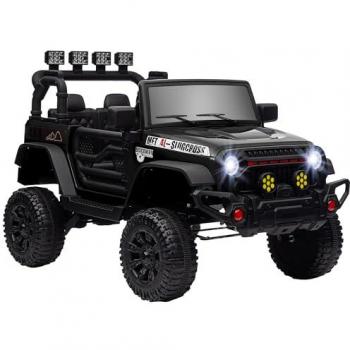Coche Eléctrico Infantil Todoterreno 12V con Mando a Distancia Bluetooth, Faros LED y Música para Niños de +3 Años