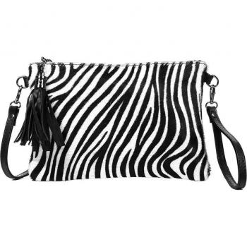 Bolso bandolera de piel auténtica Sauvage Cavallino Camuflaje 26x5x16cm