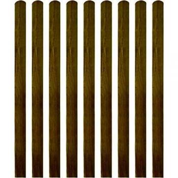 vidaXL 30x Listones de Valla de Jardín Madera Impregnada Cercado Terraza Barrera Decorativa para Jardín Estacas Robustas Duraderas Resistentes 140cm
