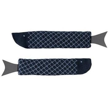 Doiy Limitada Peces Calcetines Azul Marino, Multicolor, 2 Piezas