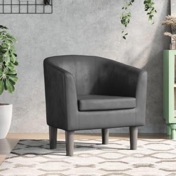 Sillón de cuero sintético gris Día y Noche Vidaxl 248933