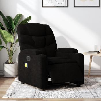 Sillón reclinable de masaje eléctrico en tela, disponible en colores gris claro, gris oscuro y negro, ideal para dormitorio, cómodo y relajante