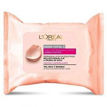 L'Oreal Paris Toallitas Desmaquillantes Flores Delicadas para Piel Sensible, Normal a Seca - Dermo Expertise