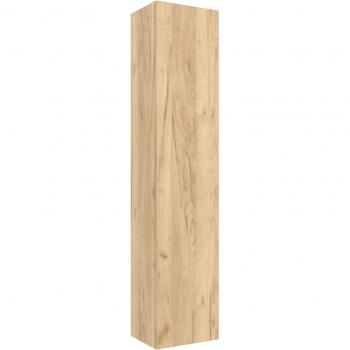 Columna de baño suspendida Bequia Salgar con 1 puerta, color roble, dimensiones 140 x 30 cm