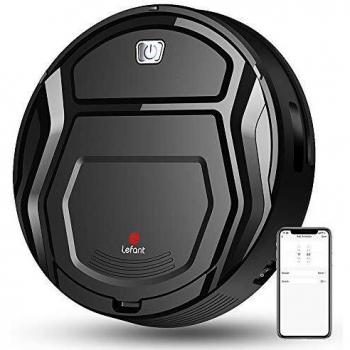 LEFANT Robot Aspirador 1800Pa con Robot Aspirador de 500 ml, con tecnología Sensor de colisión 6D Mejorado,Ideal para Pelo de Animales, alfombras y Suelos Duros,WiFi/Alexa/App,Negro,M201