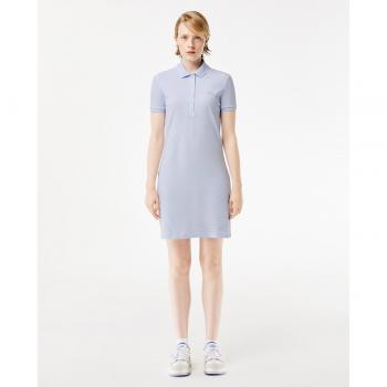 Vestido corto en piqué manga corta y slim fit para mujer de Lacoste EF5473