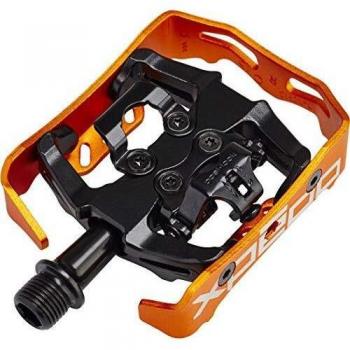 Xpedo Clipless Milo Pedal, Negro/Naranja, 9/16