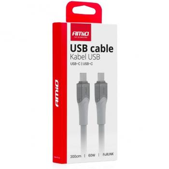 Cable USB de carga AMiO 04292 tipo A a tipo C 60W 200cm
