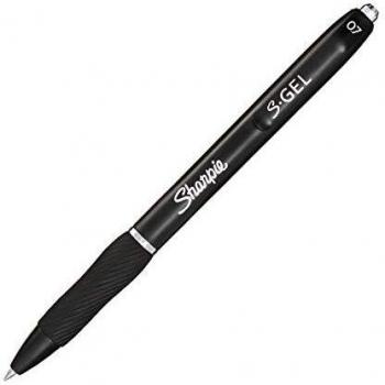Bolígrafo retráctil Sharpie S-Gel, 0.7 mm, Color negro
