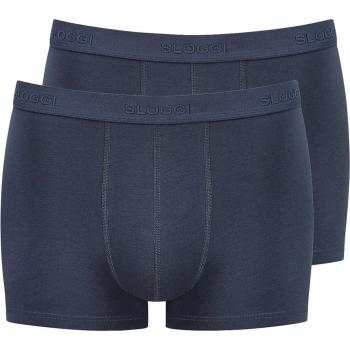Pack de 2 Boxers Sloggi 24/7 para Hombre, Color Azul, Mezcla de Algodón