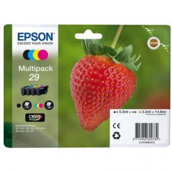 Epson 29 (T2986) Strawberry Original Multipack Negro/Cian/Magenta/Amarillo Cartuchos de Tinta para XP-235/XP-330/XP-332/XP-335/XP-432/XP-435