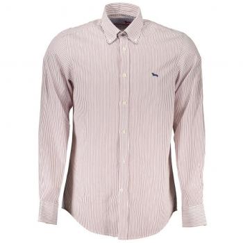 Dapper Striped Button-Down Cotton Shirt - XL, Harmont & Blaine, Casual Shirts, male, Multicolor, Size: XL Checkered Shirt