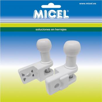 Soporte para toldo Micel TLD01 Blanco 6,9 x 3,07 x 7,32 cm Barandilla 2 Piezas