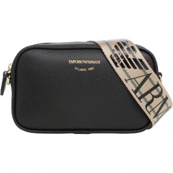 Emporio Armani Black & Silver Shoulder Camera Bag for Women - One Size