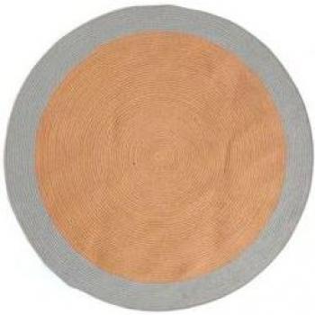 Alfombra MOA Vinthera yute ocre/gris Ø120 cm