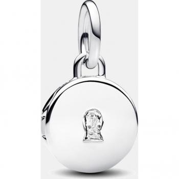 Charm Pandora Moments de Plata con Medalla Grabable Personalizable