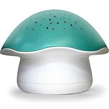 Luz quitamiedos Pabobo champiñón con proyección, proyector de hongos, luz suave y cálida, diseño divertido en forma de hongo, proyección de estrellas en el techo, función de apagado automático