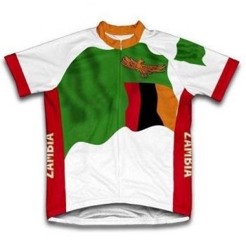 Zambie Drapeau à manches courtes Maillot de cyclisme pour femme Large Blanc - blanc