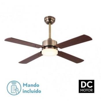 Ventilador de Techo DC Hupe 18W Cuero con Luz LED