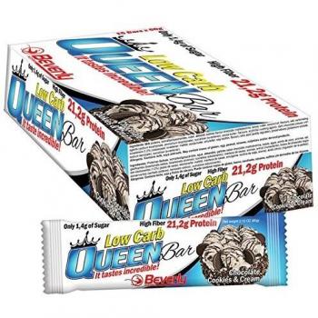 Low Carb Queen Bar Chocolate Cookie and Cream. Estuche de 15 barritas de 60 gr.