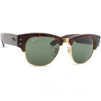 Ray-Ban Mega Clubmaster RB0316S 990/31 53 Sunglasses in Unisex Squadrata Tartaruga Frame