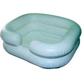 Lavacabezas hinchable con tubo de drenaje, Blanco, Mobiclinic
